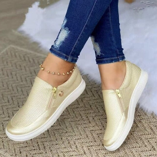 Bequem und Stylisch Unterstützende Zip-Up Schuhe für Damen
