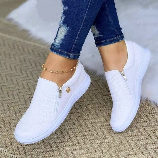 Bequem und Stylisch Unterstützende Zip-Up Schuhe für Damen