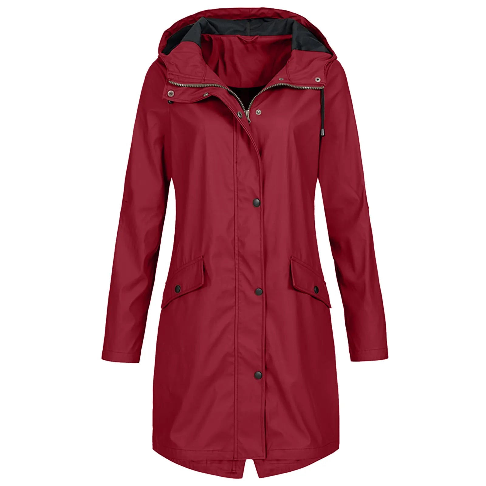 Damen Lässige Wasserdichte Jacke - Kapuzenoberbekleidung
