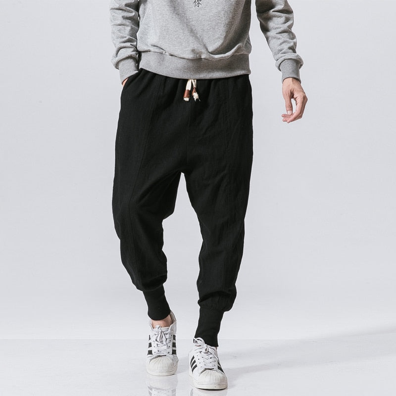 Herren Schmal Zulaufende Harem-Jogginghose – Lässiger Streetwear-Stil