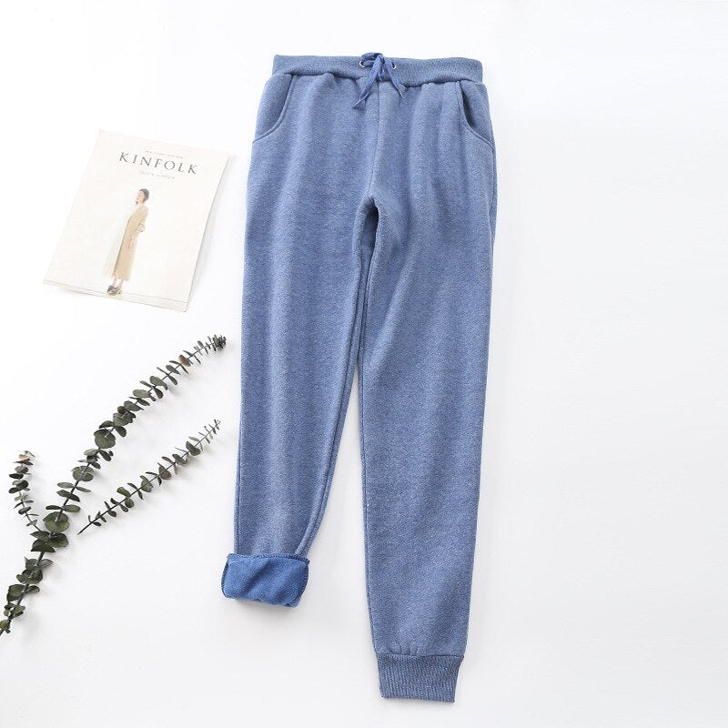 Damen Thermogefütterte Jogginghose - Kordelzug mit Gerippten Bündchen