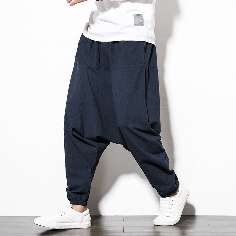 Herren Schmal Zulaufende Harem-Jogginghose – Lässiger Streetwear-Stil