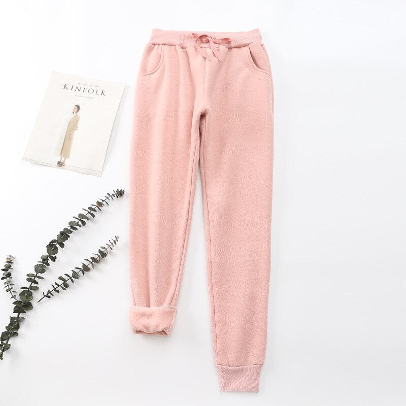Damen Thermogefütterte Jogginghose - Kordelzug mit Gerippten Bündchen
