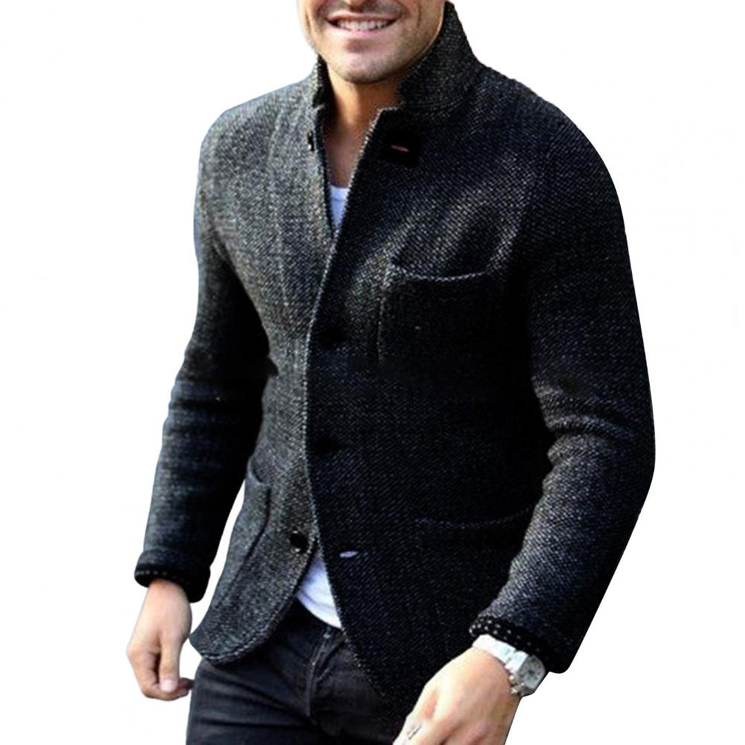 Herren Knopf-Cardigan - Stehkragen Lässiger Stil