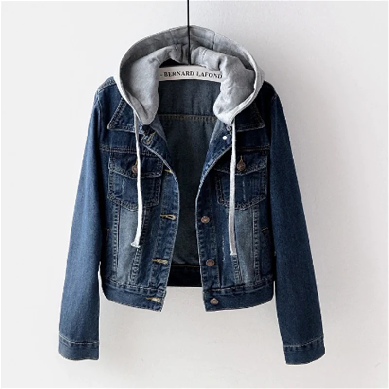 Damen Jeansjacke mit Kapuze – Lässiger Streetwear-Look