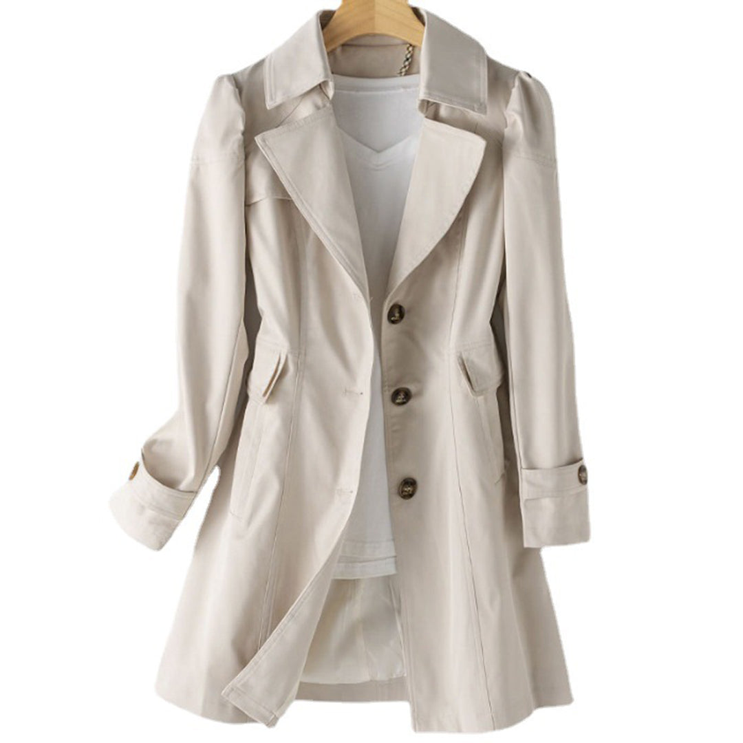 Damen Klassischer Trenchcoat - Knopfleisten-Stil