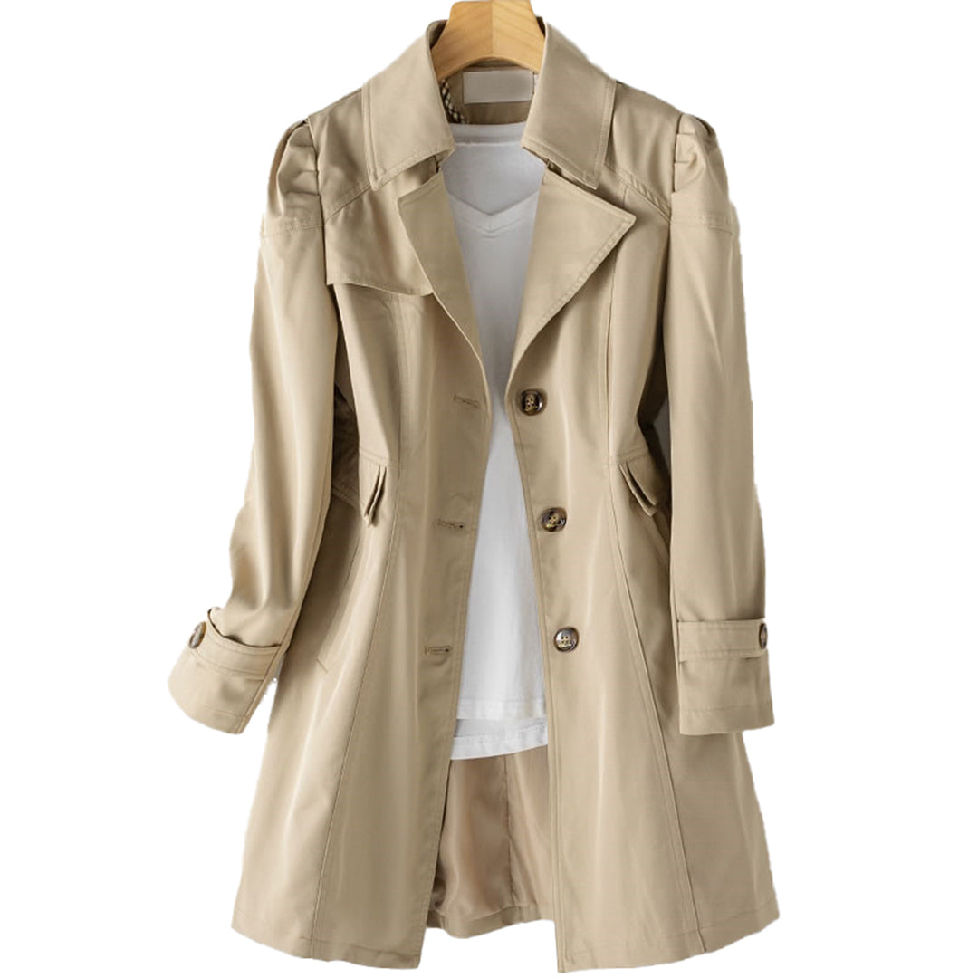 Damen Klassischer Trenchcoat - Knopfleisten-Stil