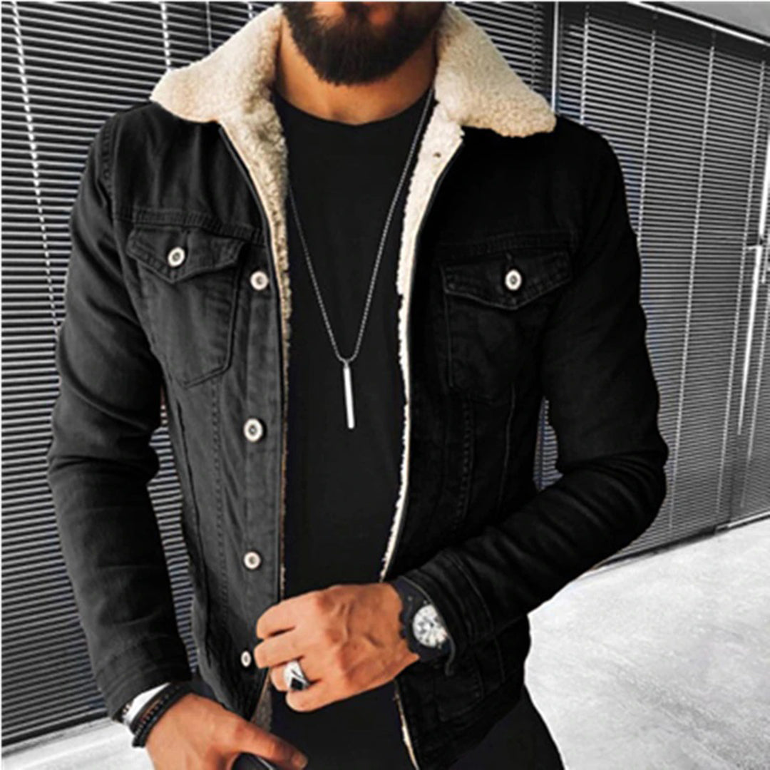 Warme Jeansjacke für Herren – kuscheliges Futter
