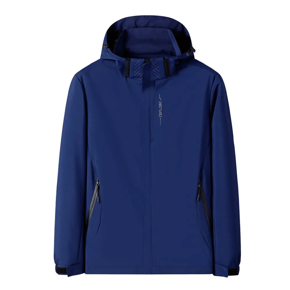 Herren Marineblauer Windbreaker mit Kapuze - Leichte Oberbekleidung