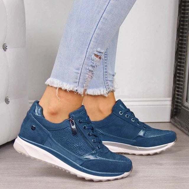 Bequem und Stylisch Orthopädische Reißverschluss Sneakers für Damen