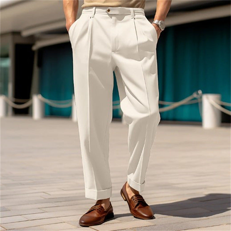 Elegante Stretch-Hose im geraden Schnitt für Herren