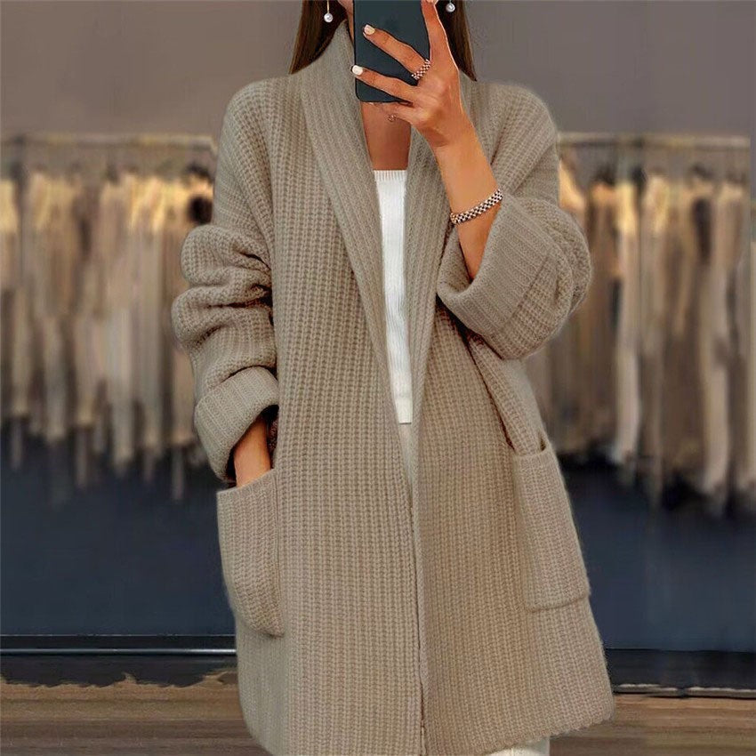 Damen Locker Gestrickter Cardigan - Warmer Offener Stil