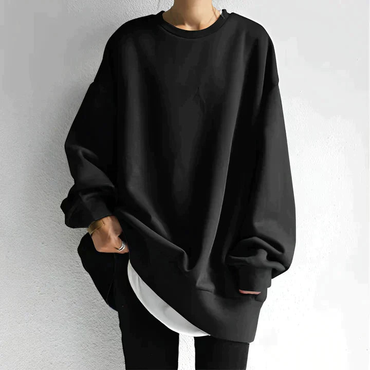 Damen Oversize Sweatshirt - Mit Rundhals