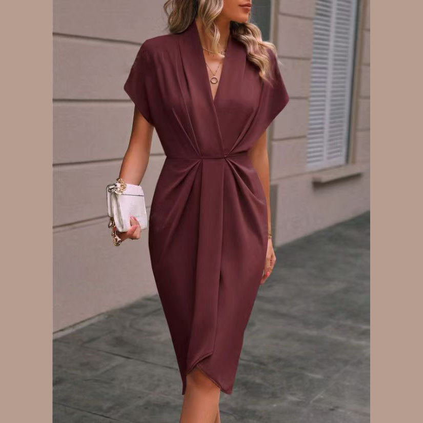 Elegantes Midi-Wickelkleid für Damen