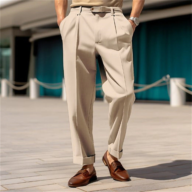 Elegante Stretch-Hose im geraden Schnitt für Herren