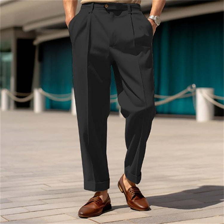 Elegante Stretch-Hose im geraden Schnitt für Herren