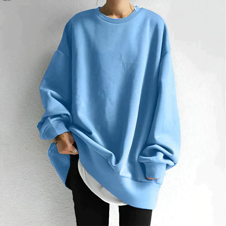 Damen Oversize Sweatshirt - Mit Rundhals