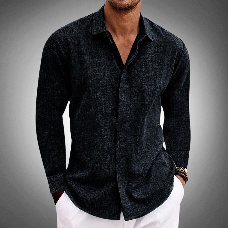 Klassisches Button-Down Hemd Für Herren