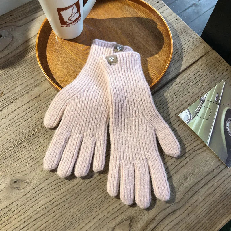 Herren Gerippte Strick-Winterhandschuhe - Touchscreen-kompatibel