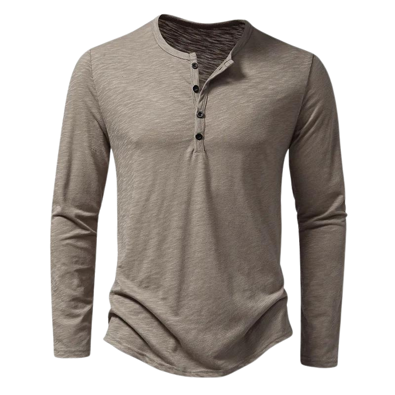 Vielseitiges Langarm-Henley-Shirt für Herren