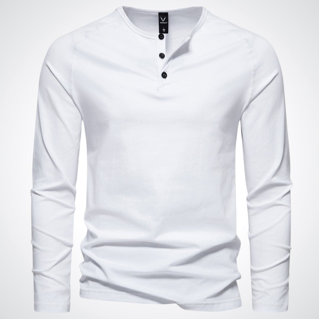 Vielseitiges Henley-Langarmshirt für Herren