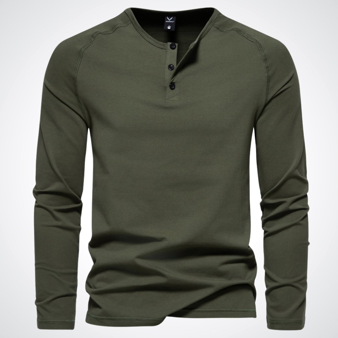 Vielseitiges Henley-Langarmshirt für Herren
