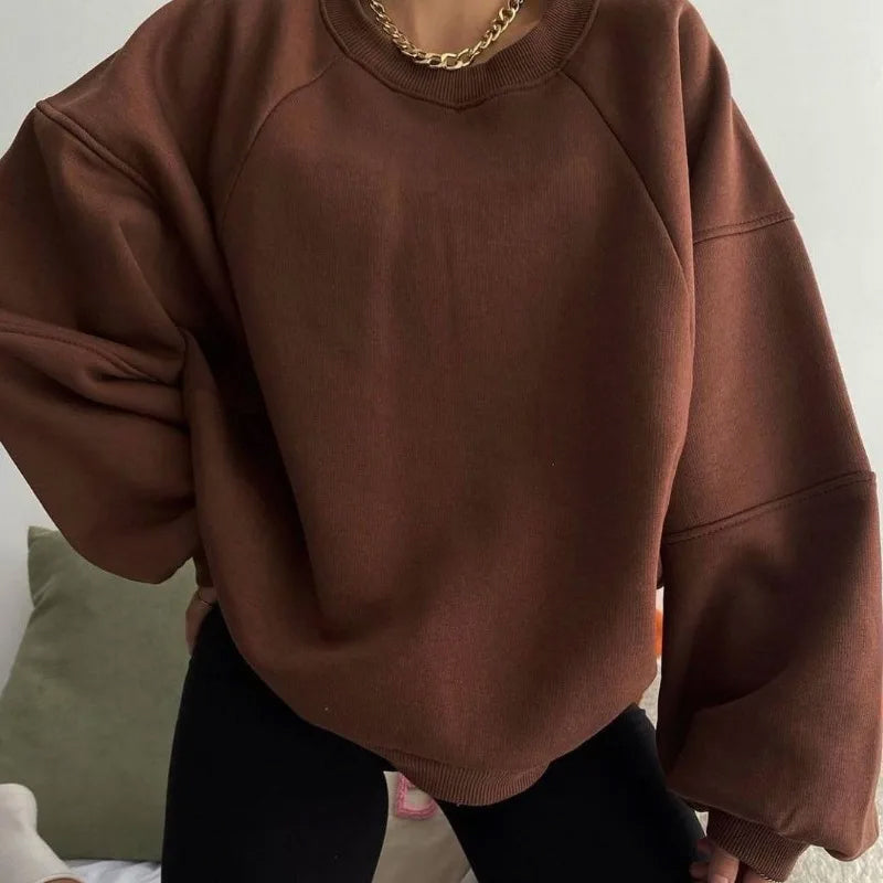 Damen Oversize Eleganter Pullover - Weich und Leicht