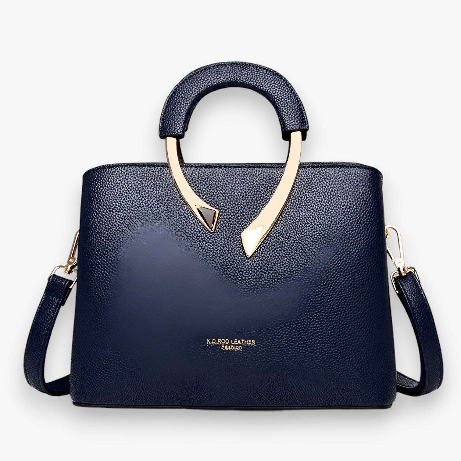 Stilvolle Damen Leder Tote Bag – Gebogene Obergriffe
