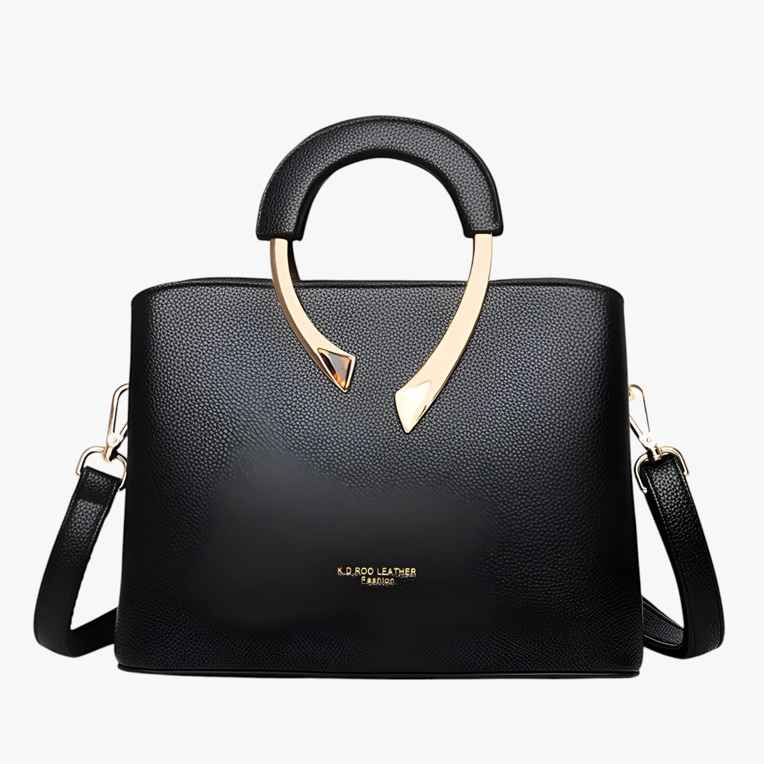 Stilvolle Damen Leder Tote Bag – Gebogene Obergriffe