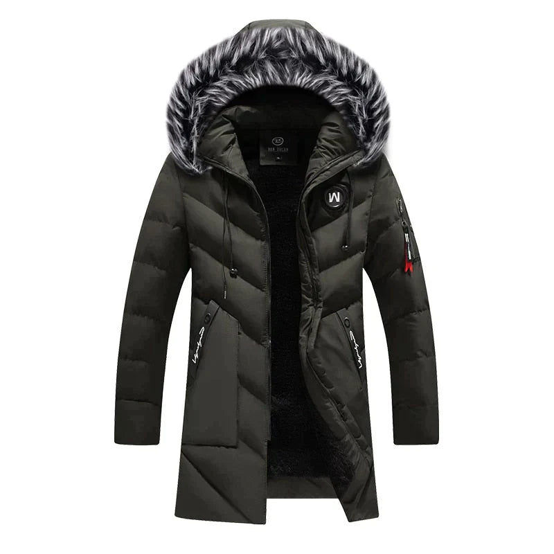 Herren Winter-Parka mit Kapuze - Gefüttert und Warm