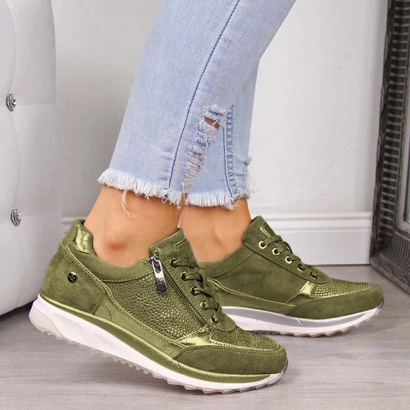 Bequem und Stylisch Orthopädische Reißverschluss Sneakers für Damen