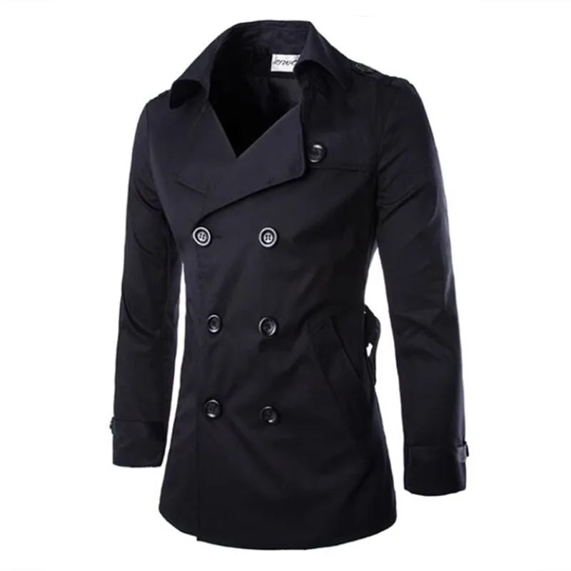 Herren Stilvoller Trenchcoat - Zweireihiger Stil