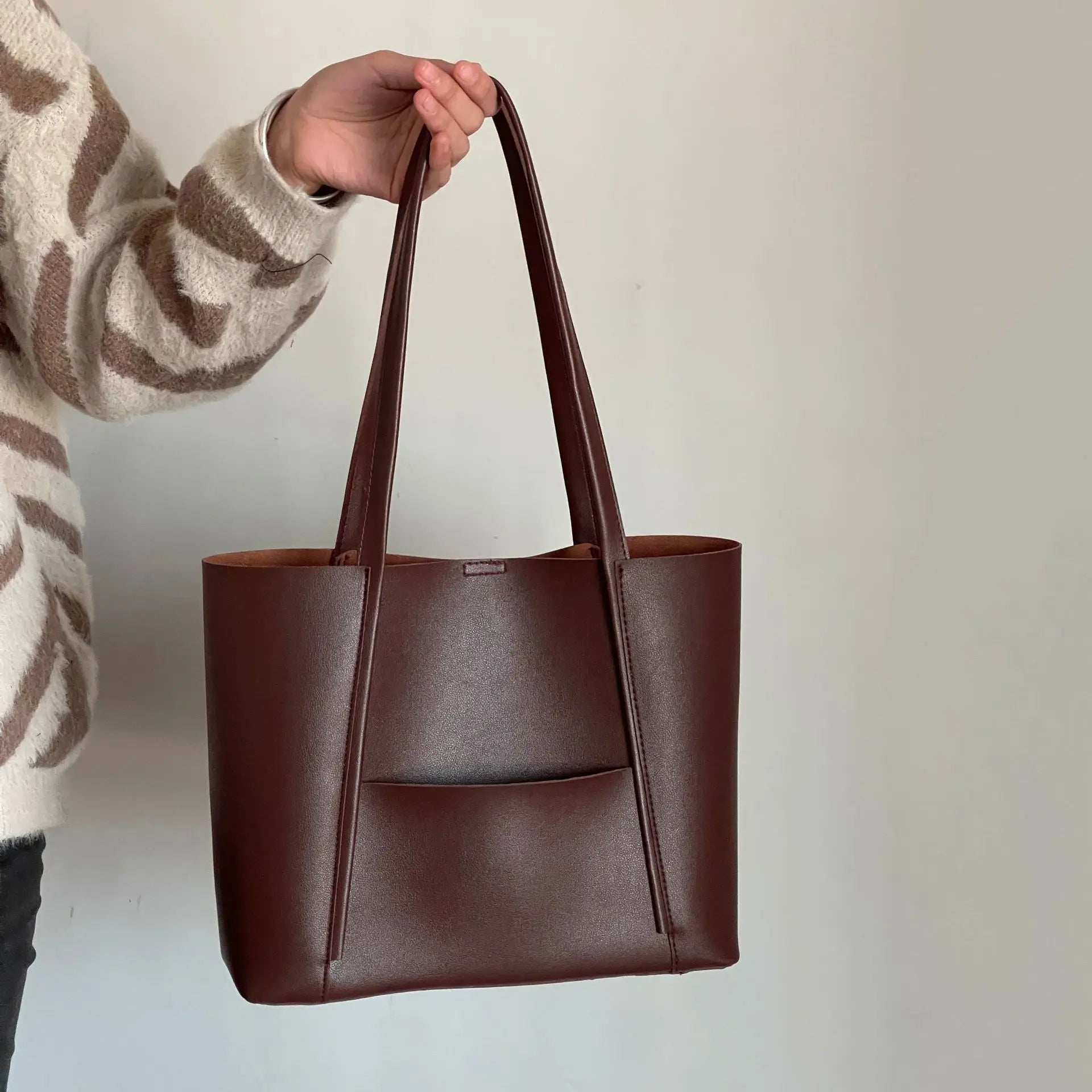 Lässige Damen Leder Tote Bag – Stilvoll und Geräumig