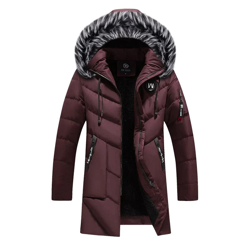 Herren Winter-Parka mit Kapuze - Gefüttert und Warm