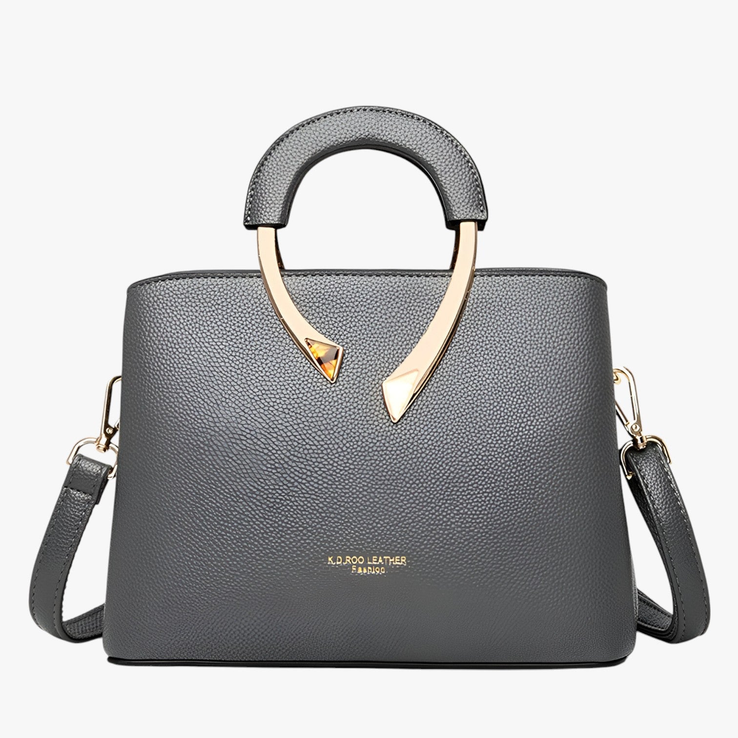 Stilvolle Damen Leder Tote Bag – Gebogene Obergriffe