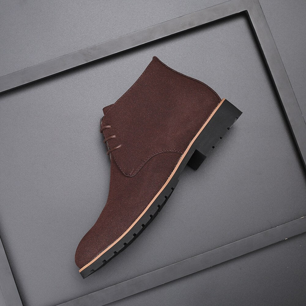 Herren Schnür-Stiefeletten - Chukka-Stil mit Kontrast-Sohle