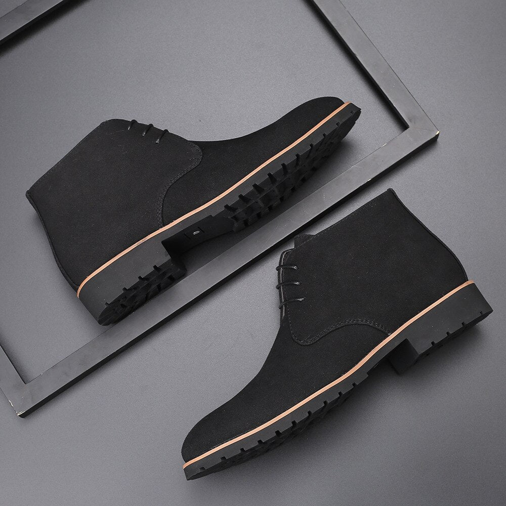 Herren Schnür-Stiefeletten - Chukka-Stil mit Kontrast-Sohle