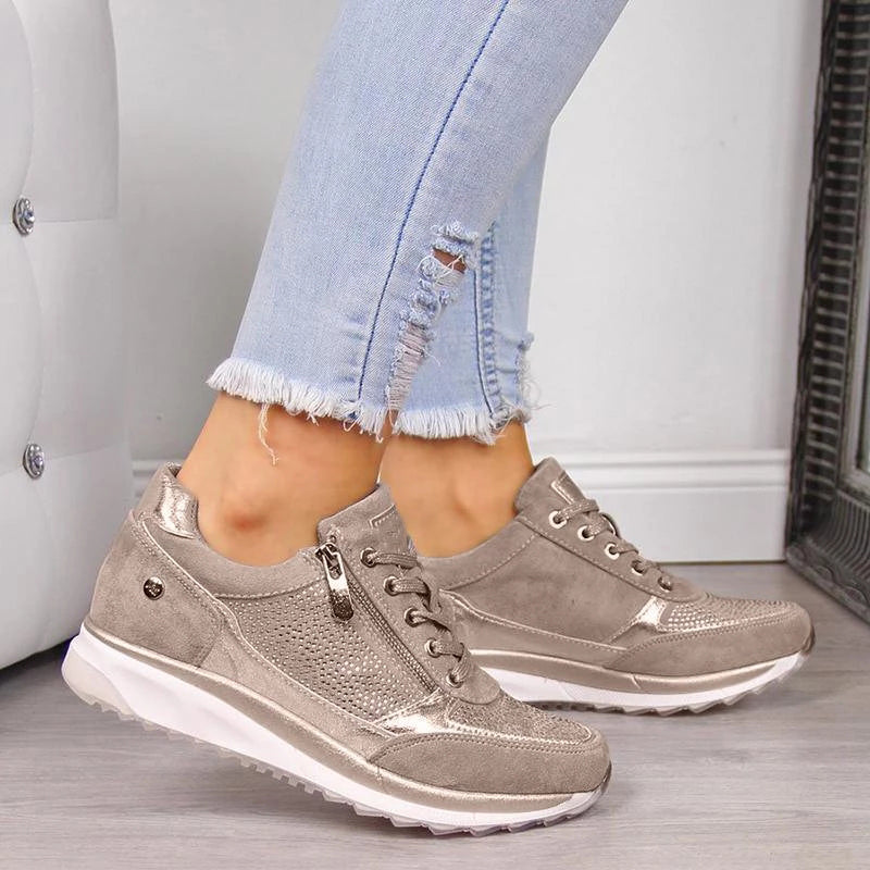 Bequem und Stylisch Orthopädische Reißverschluss Sneakers für Damen