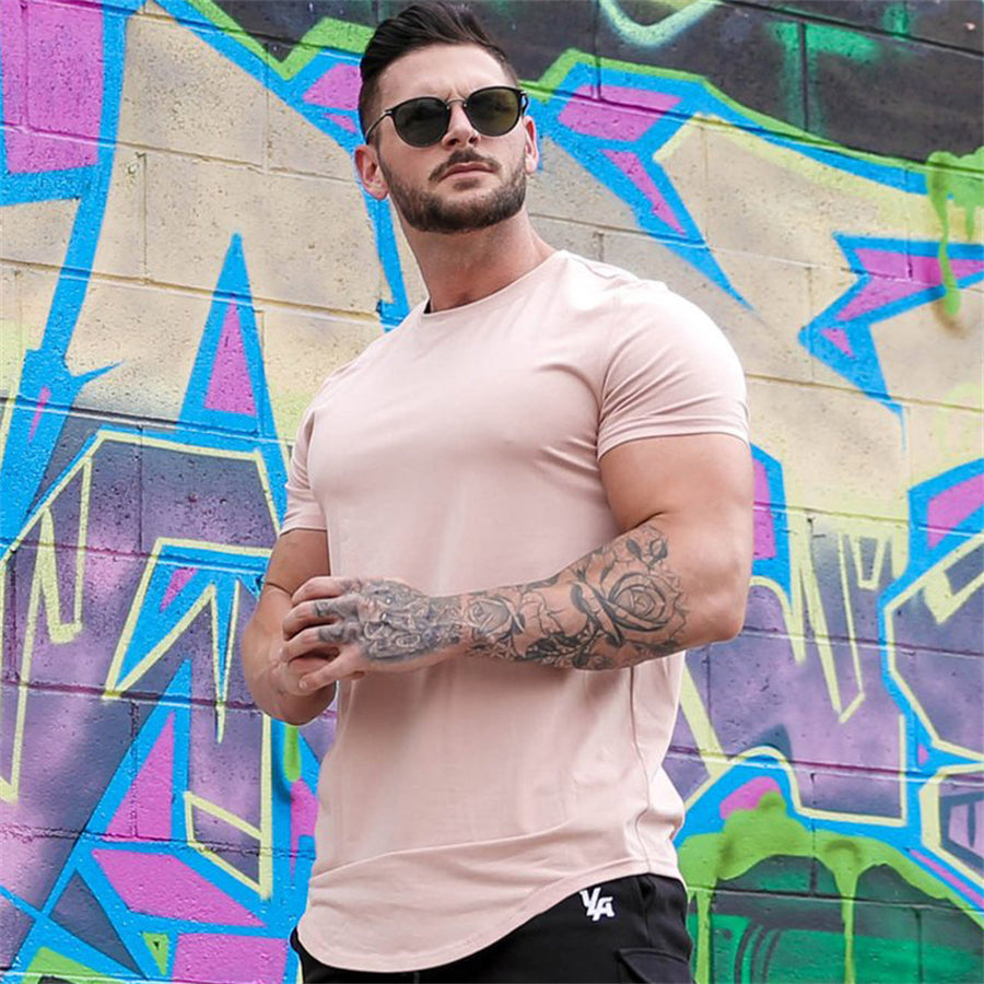 Atmungsaktives Slim-Fit Rundhals-T-Shirt für Herren