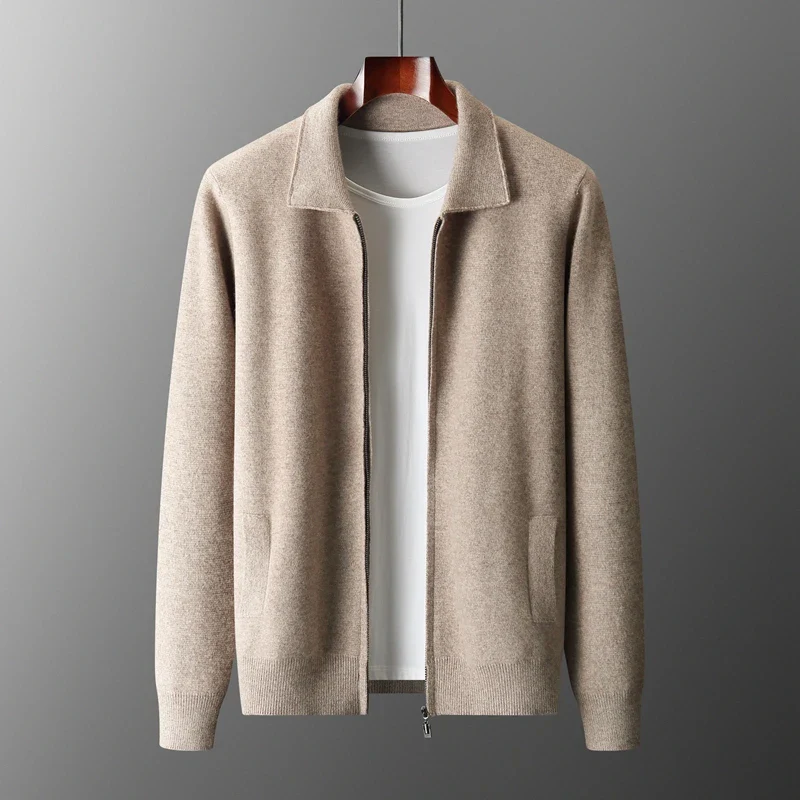 Herren Strickjacke - Kragen und Reißverschluss