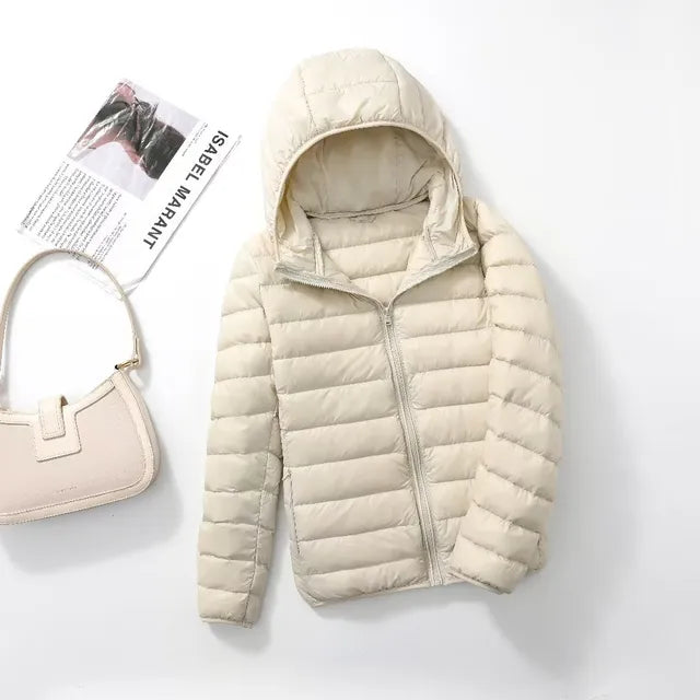 Wasserdichte Daunenjacke für Damen - Kapuze & Wetterfestes Design