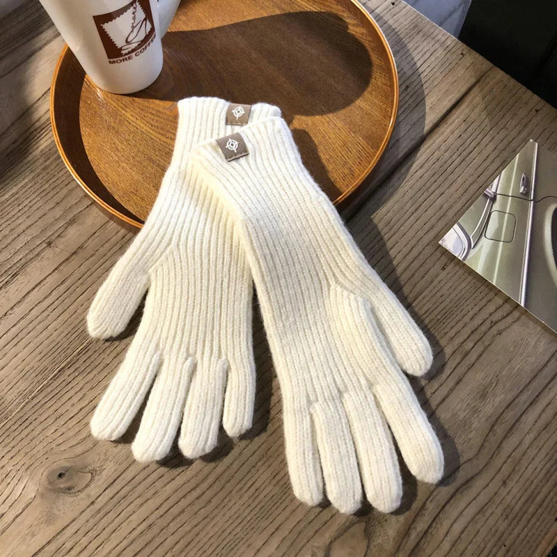 Herren Gerippte Strick-Winterhandschuhe - Touchscreen-kompatibel