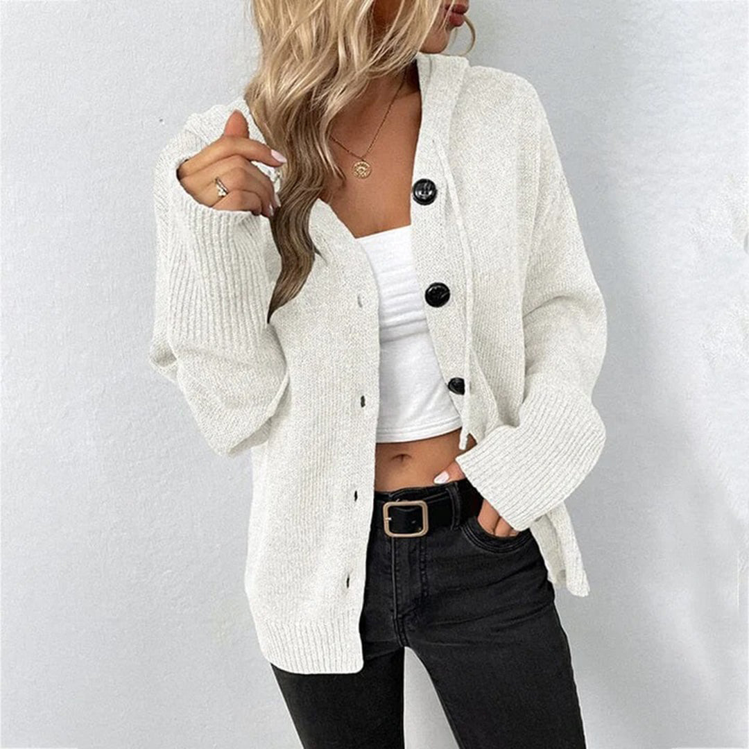 Damen Kapuzen-Strick-Cardigan - Gemütliche Oberbekleidung