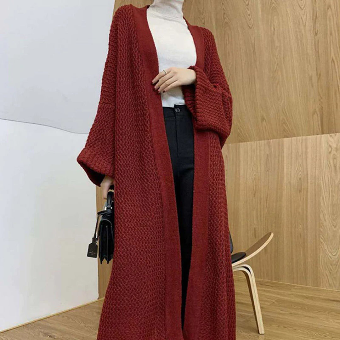 Damen Strick-Cardigan in Oversized-Passform – Langer Stil mit offener Front
