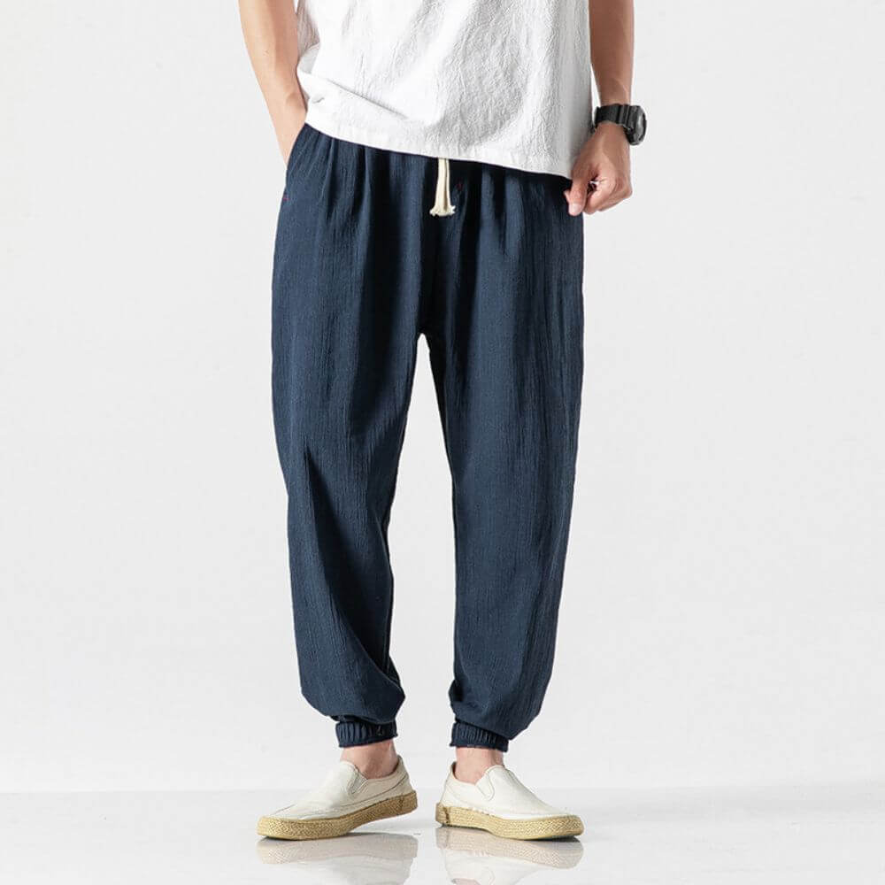 Leichte Atmungsaktive Leinenmischung-Hose für Herren