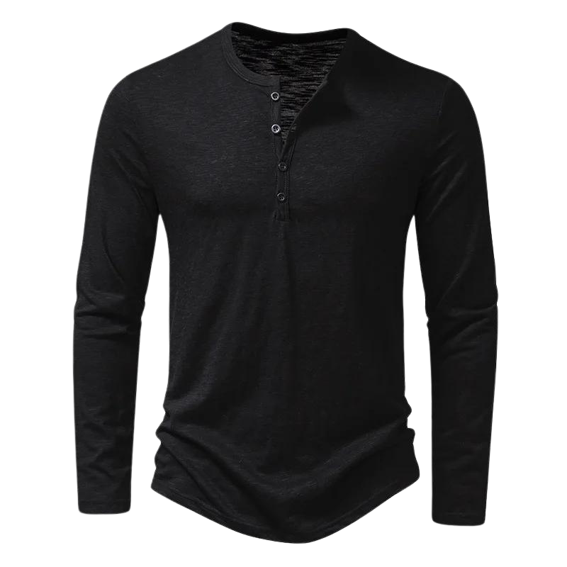 Vielseitiges Langarm-Henley-Shirt für Herren