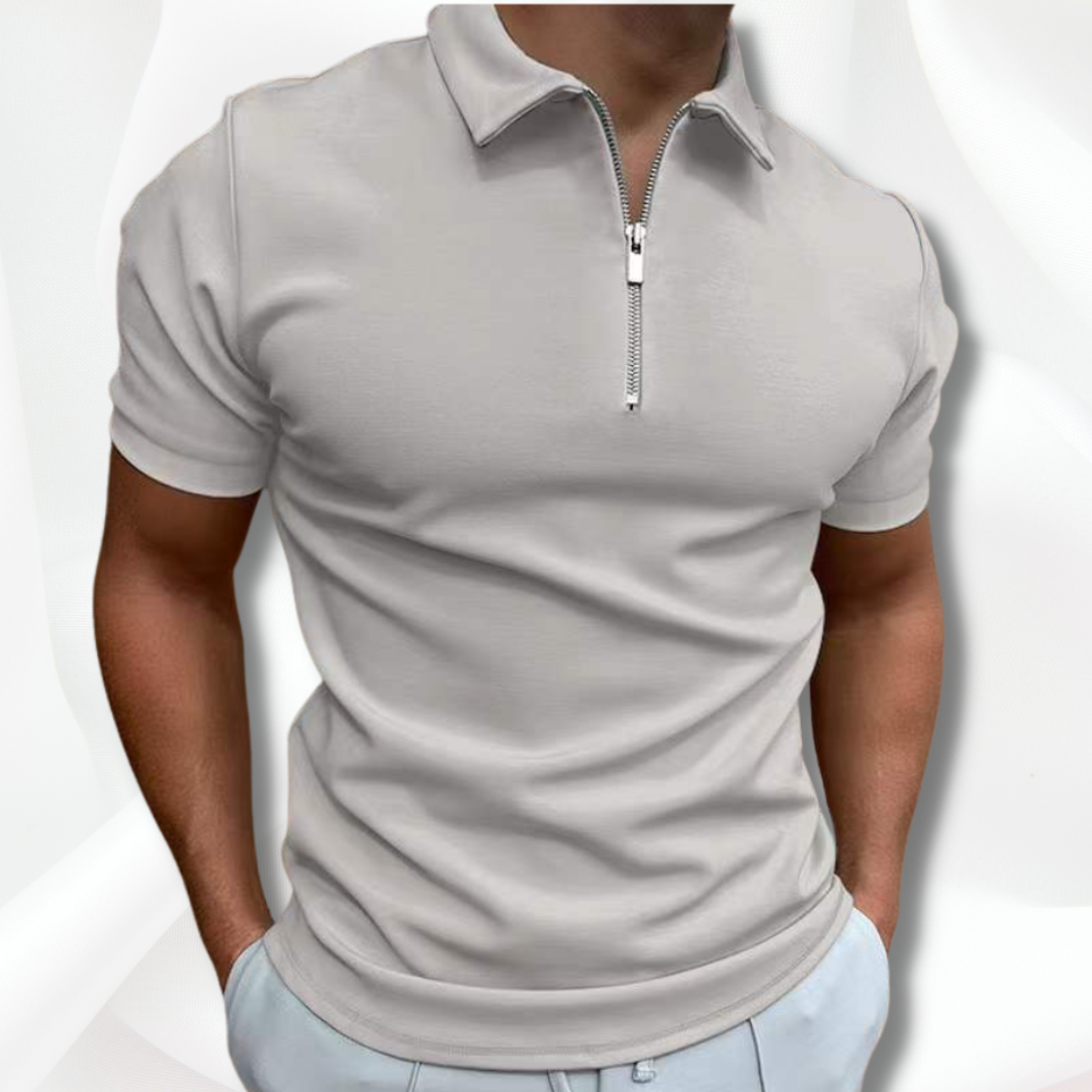Stylisches und Bequemes Zip-Up Polo Shirt für Herren