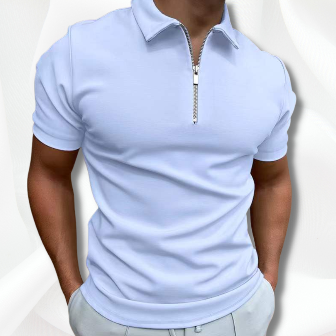 Stylisches und Bequemes Zip-Up Polo Shirt für Herren