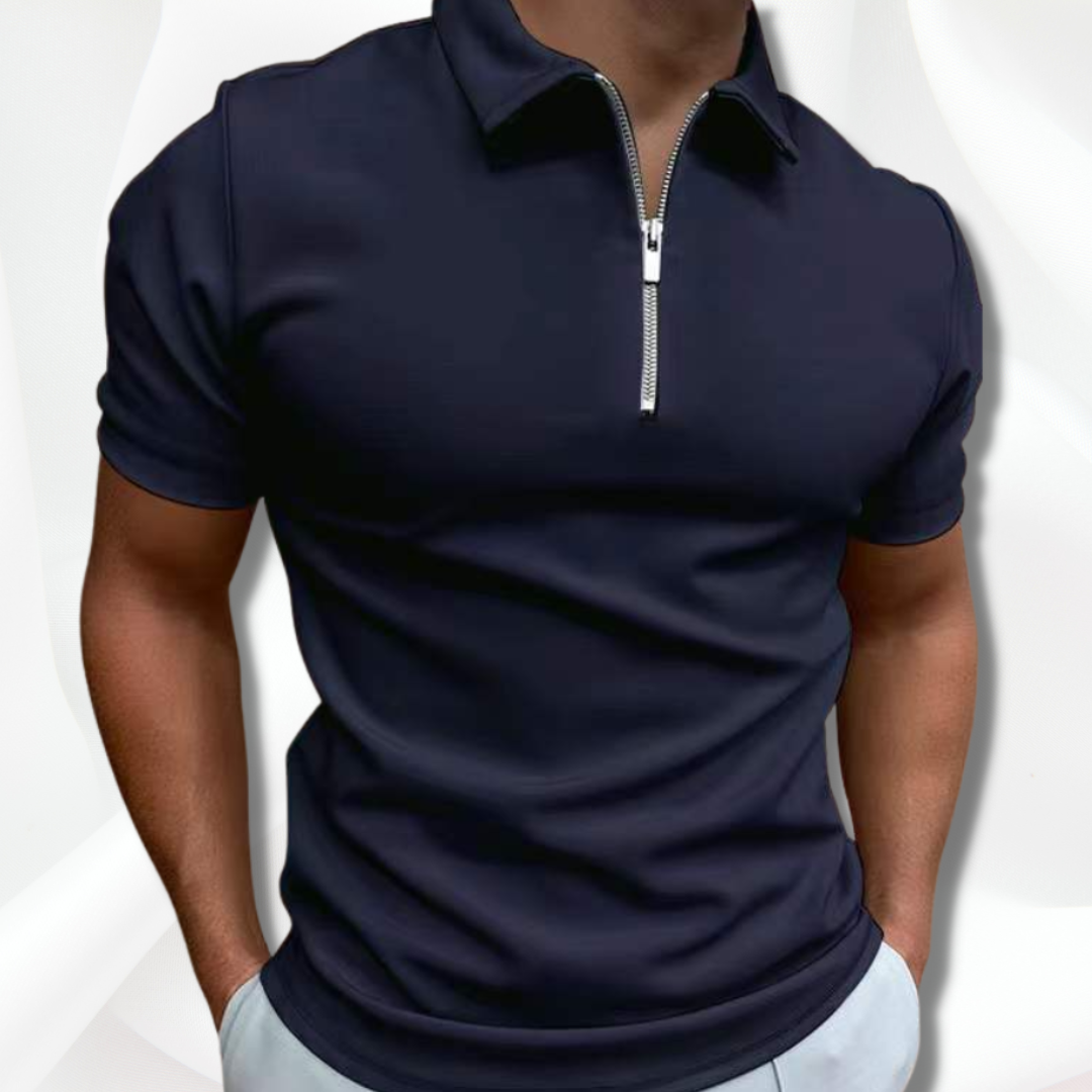 Stylisches und Bequemes Zip-Up Polo Shirt für Herren