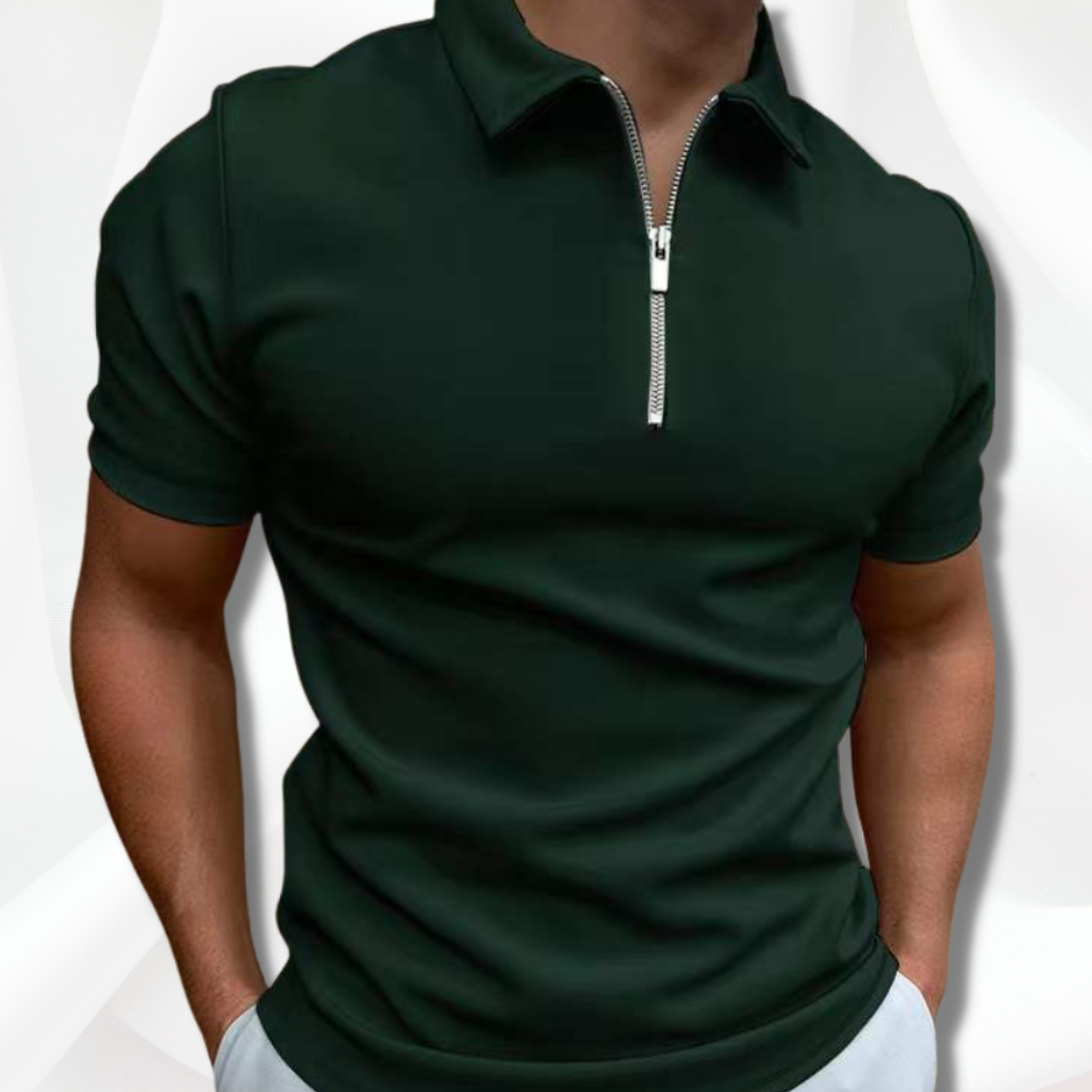 Stylisches und Bequemes Zip-Up Polo Shirt für Herren
